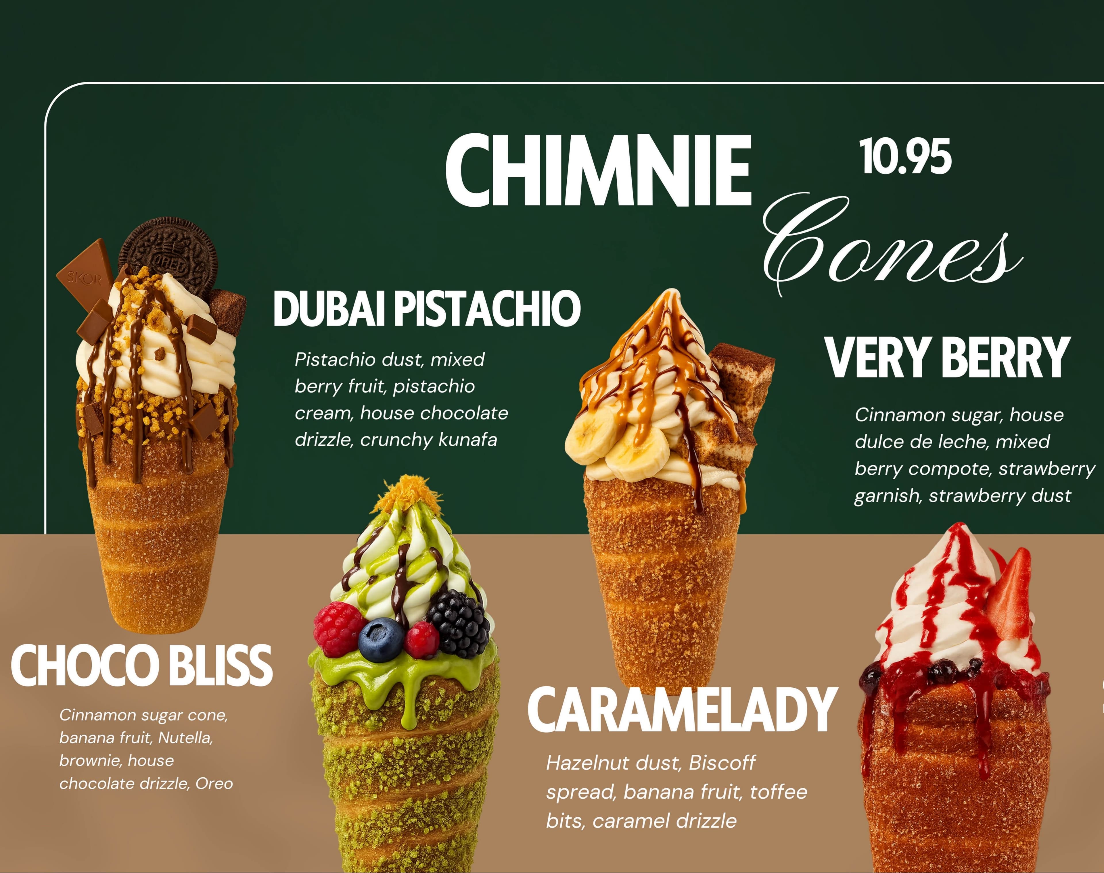 Halal Chimnie Cones Dubai Pistachio